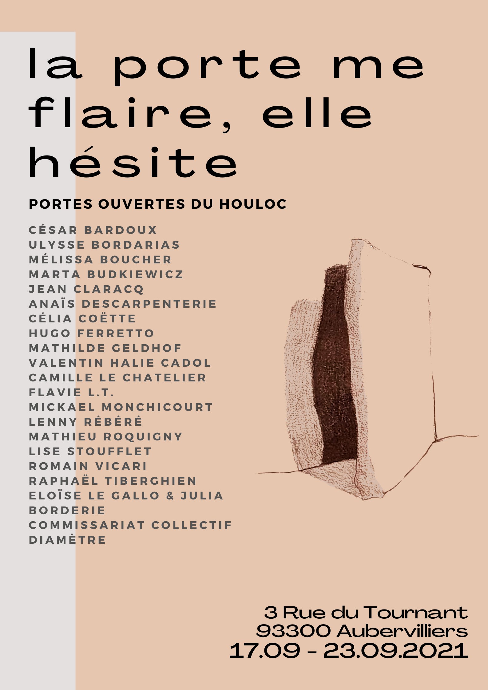 LA PORTE ME FLAIRE, ELLE H&Eacute;SITE flyer